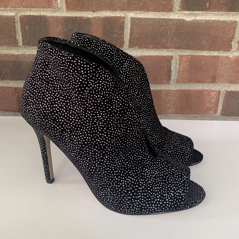 Nina Black and gold Glitter Merima Heeled Boots with Stiletto Heel